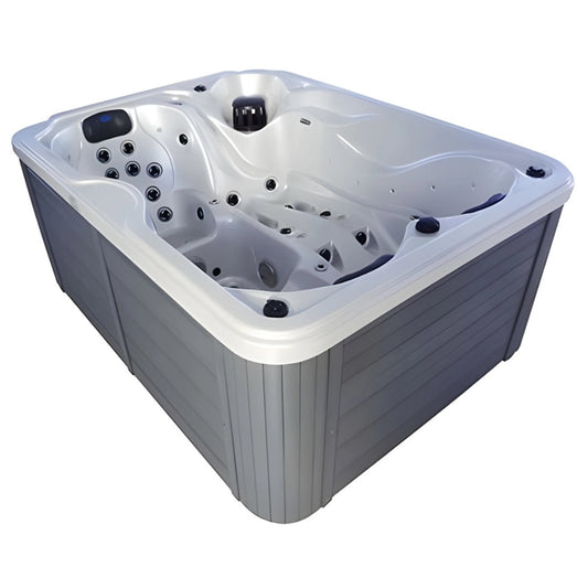 Royal Eos 3-Person Hot Tub – 64-Jet Outdoor Jacuzzi with Lounge Seat, 2100×1600×930 mm