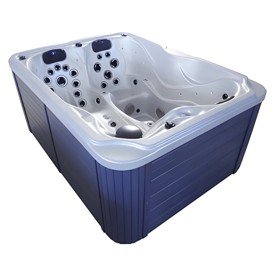 Royal Eos 3-Person Hot Tub – 64-Jet Outdoor Jacuzzi with Lounge Seat, 2100×1600×930 mm