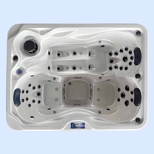 Royal Eos 3-Person Hot Tub – 64-Jet Outdoor Jacuzzi with Lounge Seat, 2100×1600×930 mm