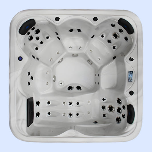 Royal Spa Herme 6-Person Hot Tub – 66-Jet Outdoor Spa with Balboa Intelligent Control System, 2150×2150×960 mm