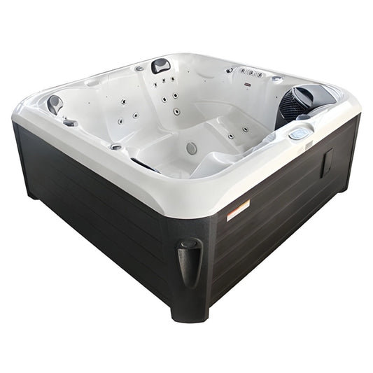 Royal Manto 5-Person Hot Tub – 52-Jet Outdoor Spa with 18 LED Lights, Acrylic Corner Design, 2200×2200×950mm