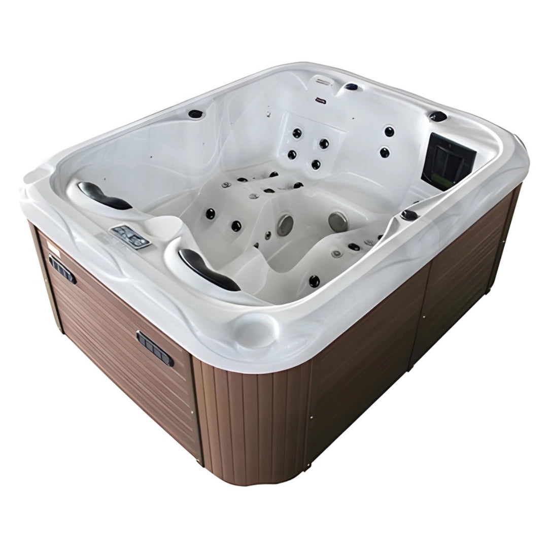 Royal Gaea 3-Person Hot Tub – 58-Jet Spa with Air Bubble Massage System & LED Lights, 2100×1700×920 mm