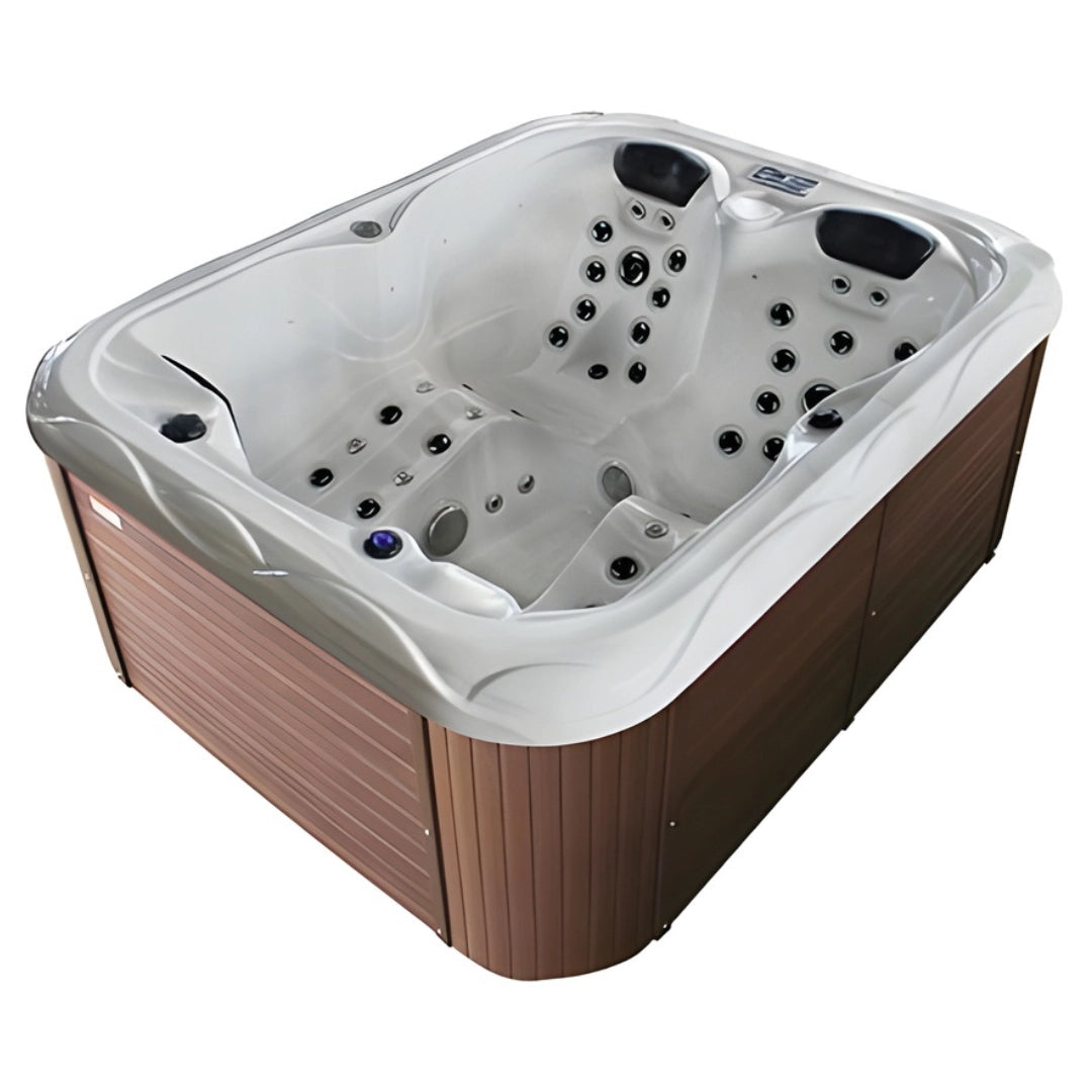 Royal Gaea 3-Person Hot Tub – 58-Jet Spa with Air Bubble Massage System & LED Lights, 2100×1700×920 mm