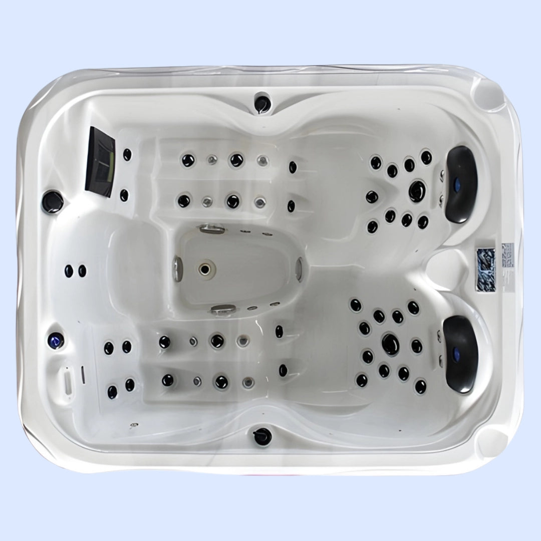 Royal Gaea 3-Person Hot Tub – 58-Jet Spa with Air Bubble Massage System & LED Lights, 2100×1700×920 mm