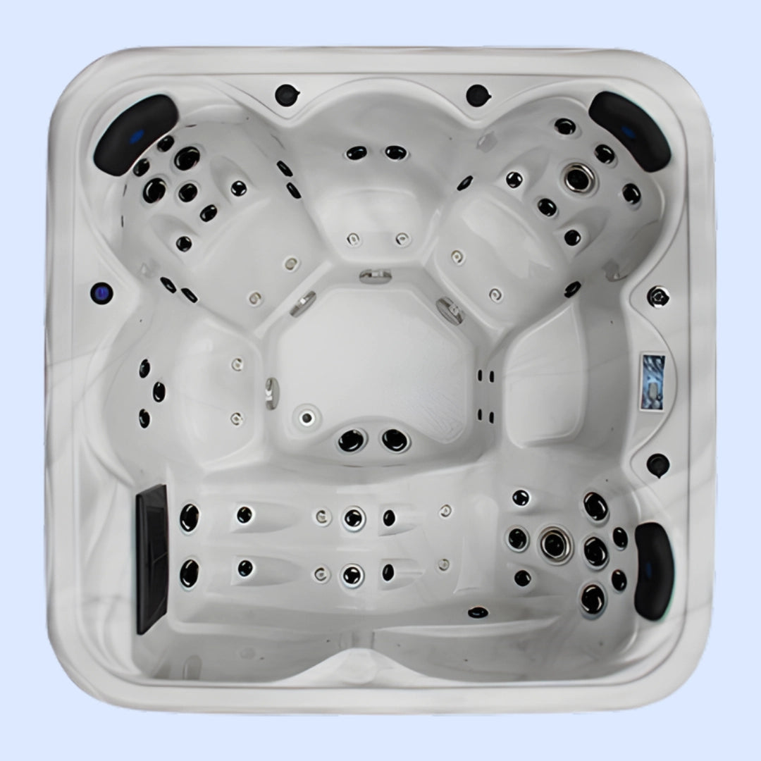 Royal Spa Herme 6-Person Hot Tub – 66-Jet Outdoor Spa with Balboa Intelligent Control System, 2150×2150×960 mm